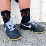 Orange Flame Socks