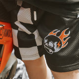 Burn Out Mesh Shorts