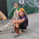 Orange and Black Check Socks