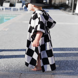 DRY DAZE AHEAD • CHECKERED HOODED TOWEL