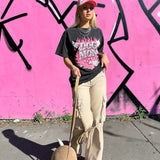 Women's Rhinestone Ruffrider Dog Mom Tee