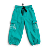 TEAL FLAME CARGO JOGGERS