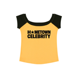 H☆METOWN CELEBRITY Raglan Baby Tee