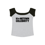 H☆METOWN CELEBRITY Raglan Baby Tee