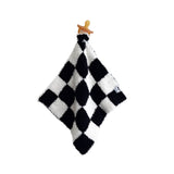 Black Checkered Plush Lovey