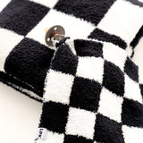 Black Checkered Plush Lovey