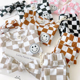 Pink Checkered Smiley Lounge Set