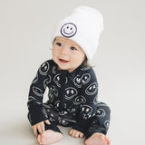 White Smiley Beanie