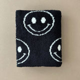 Black Smiley Fuzzy Blanket